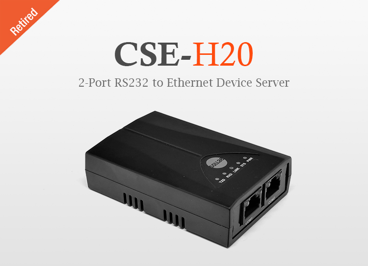 2 ports rj45 rs232 to ethernet tcp ip converter cse h20